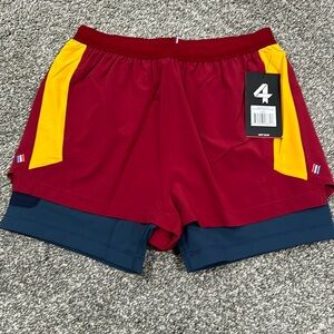 Nwt Fourlaps Command short. Has bicycle short type under. Ties at waist.